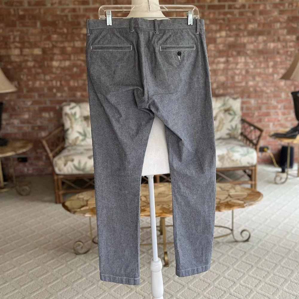 J. Crew Men’s Pants 484 Slim Stretch Twill Gray Cotton 31 x 32 Preppy Chino